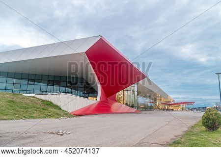 Zeda Bashi, Georgia - March 19, 2022: David The Builder Kutaisi International Airport.