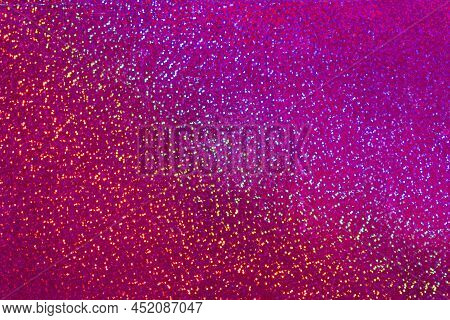 Pink Glitter With Holographic Sparkle Background Texture. Millennial Y2k Aesthetic Glamour