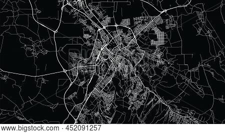Urban Vector City Map Of Simferopol, Ukraine, Europe