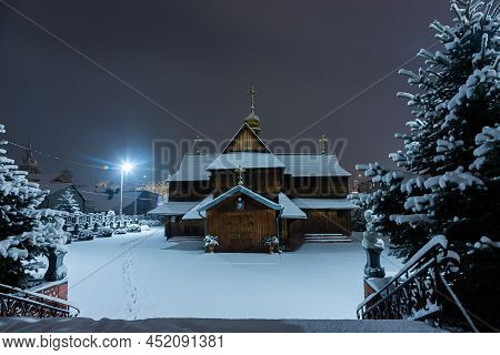 Wooden Church Of The Assumption In Chortkiv, Ukraine