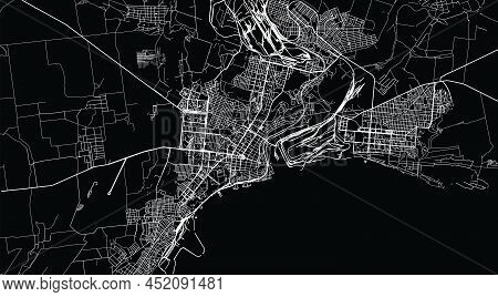 Urban Vector City Map Of Marirpol, Ukraine, Europe