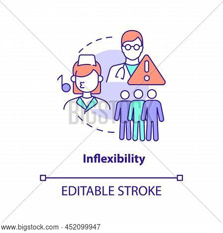 Inflexibility Concept Icon. Lack Of Access To Healthcare Abstract Idea Thin Line Illustration. Under