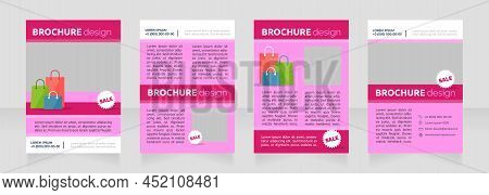 Boosting Performance With Sales Blank Brochure Design. Template Set With Copy Space For Text. Premad