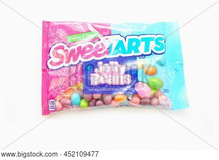 Sweettarts Brand - Candy Jellybeans Isolated Over A White Background