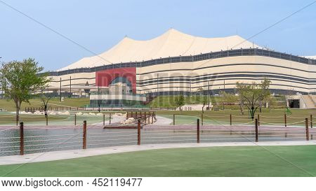 Al Khor, Qatar- March 03 2022:one Of The Venues Of Fifa Worldcup 2022, Al Bayt Stadium