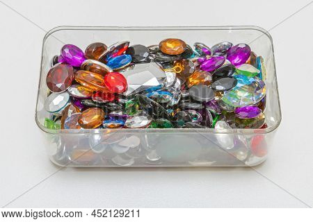 Colourful Cabochon Gemstones Jewellery Making Material In Box