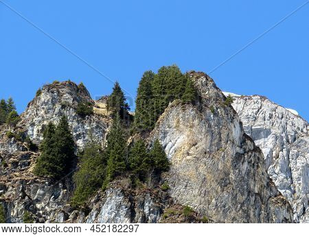 Rocky Peak Mättlistock (maettlistock Or Mattlistock, 1911 M) In The Glarus Alps Mountain Range, Over