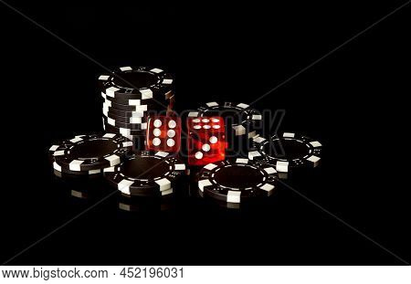 Black Chips And Red Dice Received As A Result Of Winning. Craps Is A Dice Game In Which Players Bet 