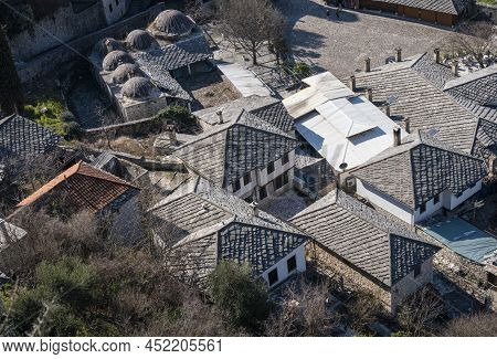 Aerial View Of The Village Of Pocitelj In The Capljina Municipality In Bosnia And Herzegovina