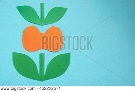 Thyroid Day.the Shape Of The Thyroid Gland On A Blue Background.place For Your Text.