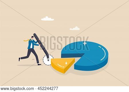 Market Share Revenue Distribution Or Investment Earning And Profit Pie Chart, Business Competition P