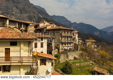 Poffabro, An Historic Medieval Village In The Val Colvera Valley In Pordenone Province, Friuli-venez