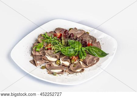 Vitello Tonato Is A Traditional Italian Dish Of Veal With Tuna Sauce