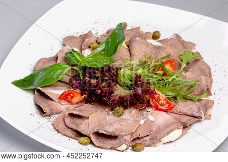 Vitello Tonato Is A Traditional Italian Dish Of Veal With Tuna Sauce