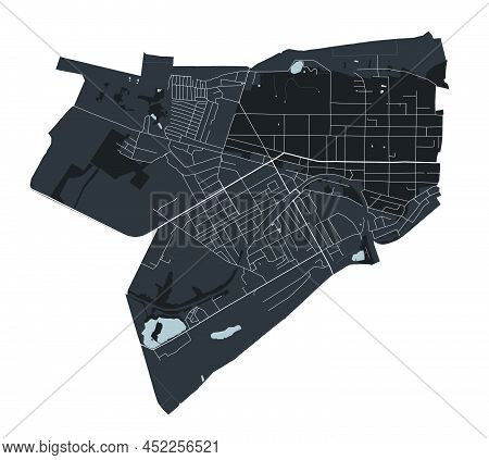Bucha Vector Map. Detailed Vector Map Of Bucha City Administrative Area. Cityscape Poster Metropolit