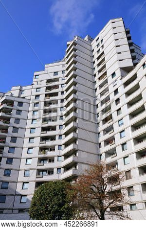 Gelsenkirchen, Germany - September 17, 2020: Apartment Building In Gelsenkirchen, Germany. Official 