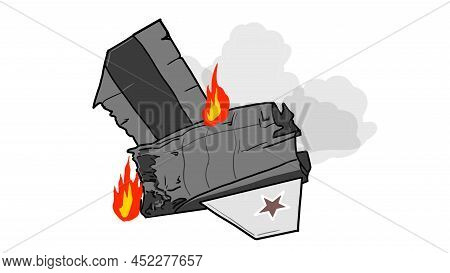The Drone Of The Russian Army Was Shot Down. Destroyed Plane. Destroyed Military Fighter. Losses Of 