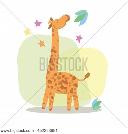 Set Of Cute Animals In Cartoon Style Isolated On White Background. Vector Graphics.