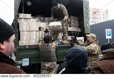 Russian-ukrainian War. Humanitarian Aid In Bucha