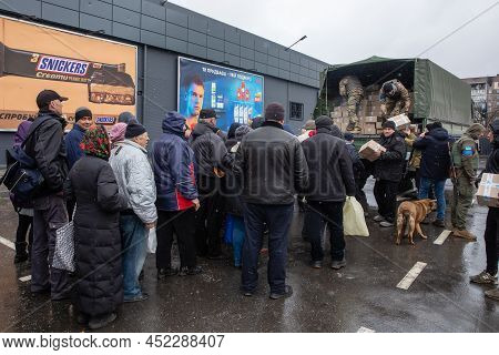 Russian-ukrainian War. Humanitarian Aid In Bucha