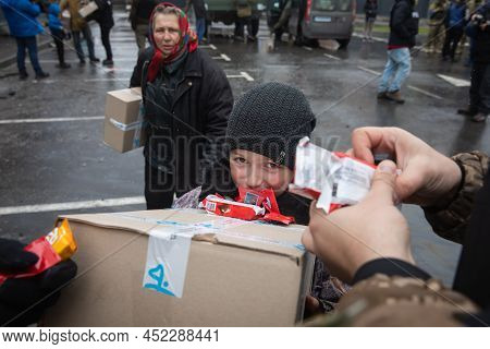 Russian-ukrainian War. Humanitarian Aid In Bucha