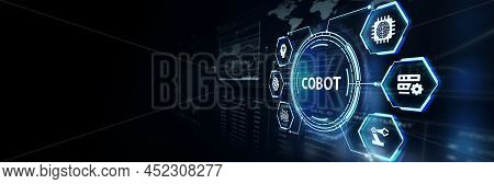 Industrial Automation Technology Concept. Collaborative Robot, Cobot. 3d Illustration