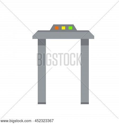 Metal Detector. Safety Frame. Checking Dangerous Items. Airport Counterterrorism Equipment. Modern T