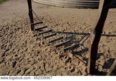 Climbing Center, Rope Obstacle Courses Between Treetops Or Rope Ropes Stretched From A Pole And Rope