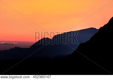 Sunset In The City Of Osh, Sulaiman Too Kyrgyzstan