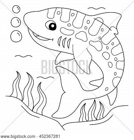 A Cute And Funny Coloring Page Of A Leopard Shark. Provides Hours Of Coloring Fun For Children. To C