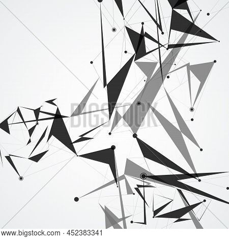 Molecular Structure With Connected Abstract Shapes. Chemistry, Technology, Science, Biology, Neuron,