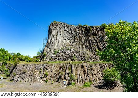Hegyestu Geological Basalt Cliff In Kali Basin Hungary Near Koveskal