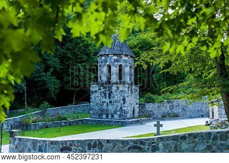 Green Monastery And Bell Tower Not Far From Batumi Georgia Eastern Europe