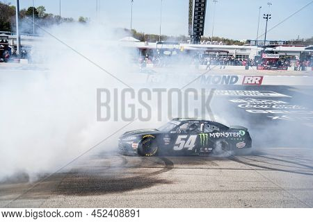 April 02, 2022 - Richmond, VA, USA: Ty GIBBS celebrates his win for the ToyotaCare 250 at Richmond Raceway in Richmond, VA.