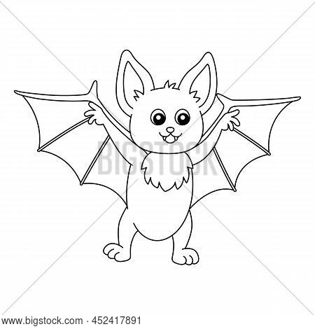 A Cute And Funny Coloring Page Of A Bat. Provides Hours Of Coloring Fun For Children. To Color, This