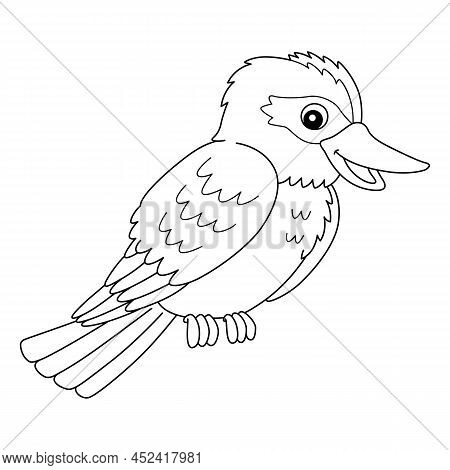 A Cute And Funny Coloring Page Of A Kookaburra Animal. Provides Hours Of Coloring Fun For Children. 