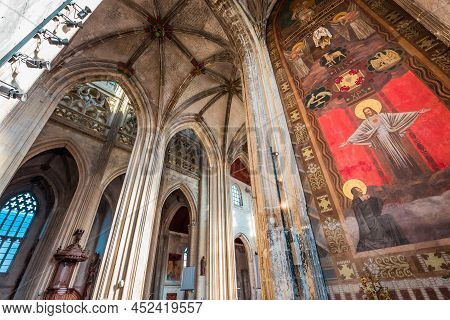 Interiors Of Saint Vulfran Collegiate, Abbeville, France