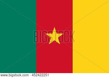 Flag Of Cameroon. The Official National Flag Of The Republic Of Cameroon, A Country In West-central 