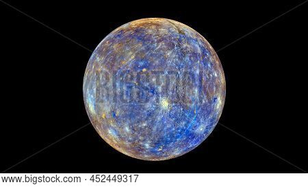 The Planet Mercury. Elements Of This Image Were Furnished By Nasa.