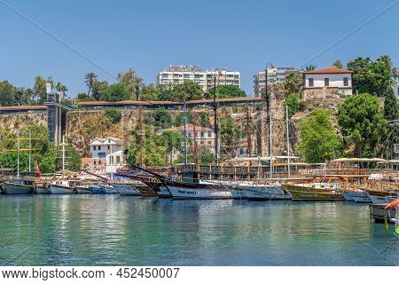 Pleasure Boats In The Harbor Of Antalya, Turkey