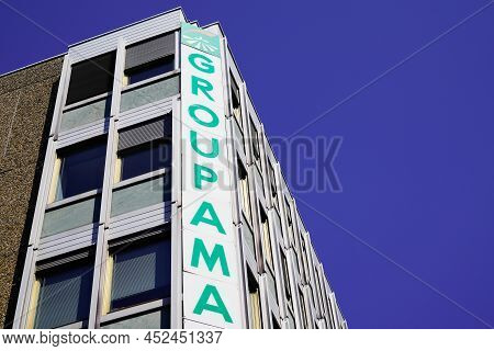 Bordeaux , Aquitaine  France - 04 04 2022 : Groupama Brand Text And Logo Sign Front Facade Office Fr
