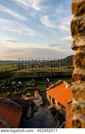 Castle Szigliget, In Szigliget, Hungary. Ruins Of The Medieval Hungarian Fortress From 13Th Century.