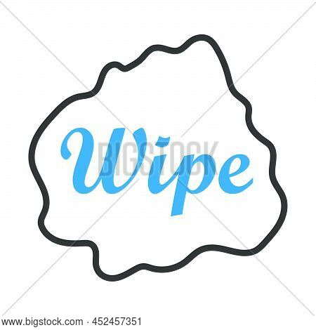 Wipe Cloth Icon. Editable Bold Outline With Color Fill Design. Vector Illustration.