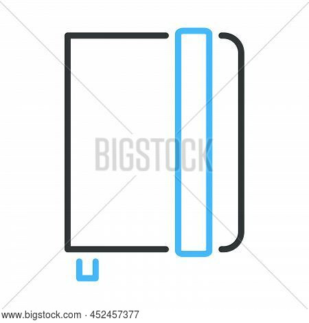 Sketch Book Icon. Editable Bold Outline With Color Fill Design. Vector Illustration.