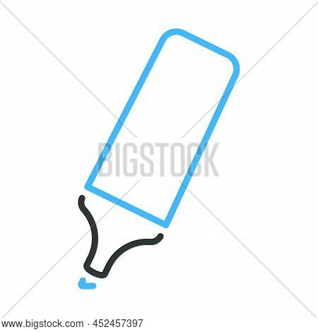 Marker Icon. Editable Bold Outline With Color Fill Design. Vector Illustration.