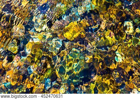 Colorful Background Water With A Reflection In Imlil Marrakech