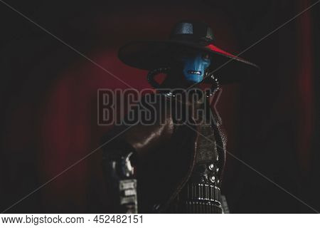 MARCH 26 2022: Star Wars The Clone Wars bounty hunter Cad Bane - Hasbro action figure