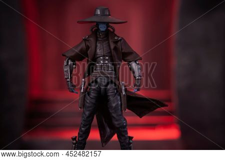 MARCH 26 2022: Star Wars The Clone Wars bounty hunter Cad Bane - Hasbro action figure