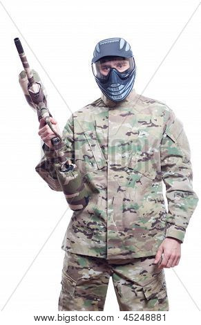 paintball, studio shot, isolated in black