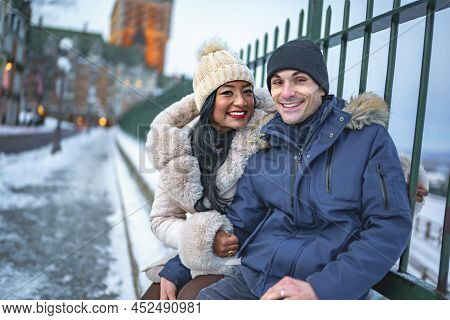 Beautiful Couple Over Night In Quebec Winter